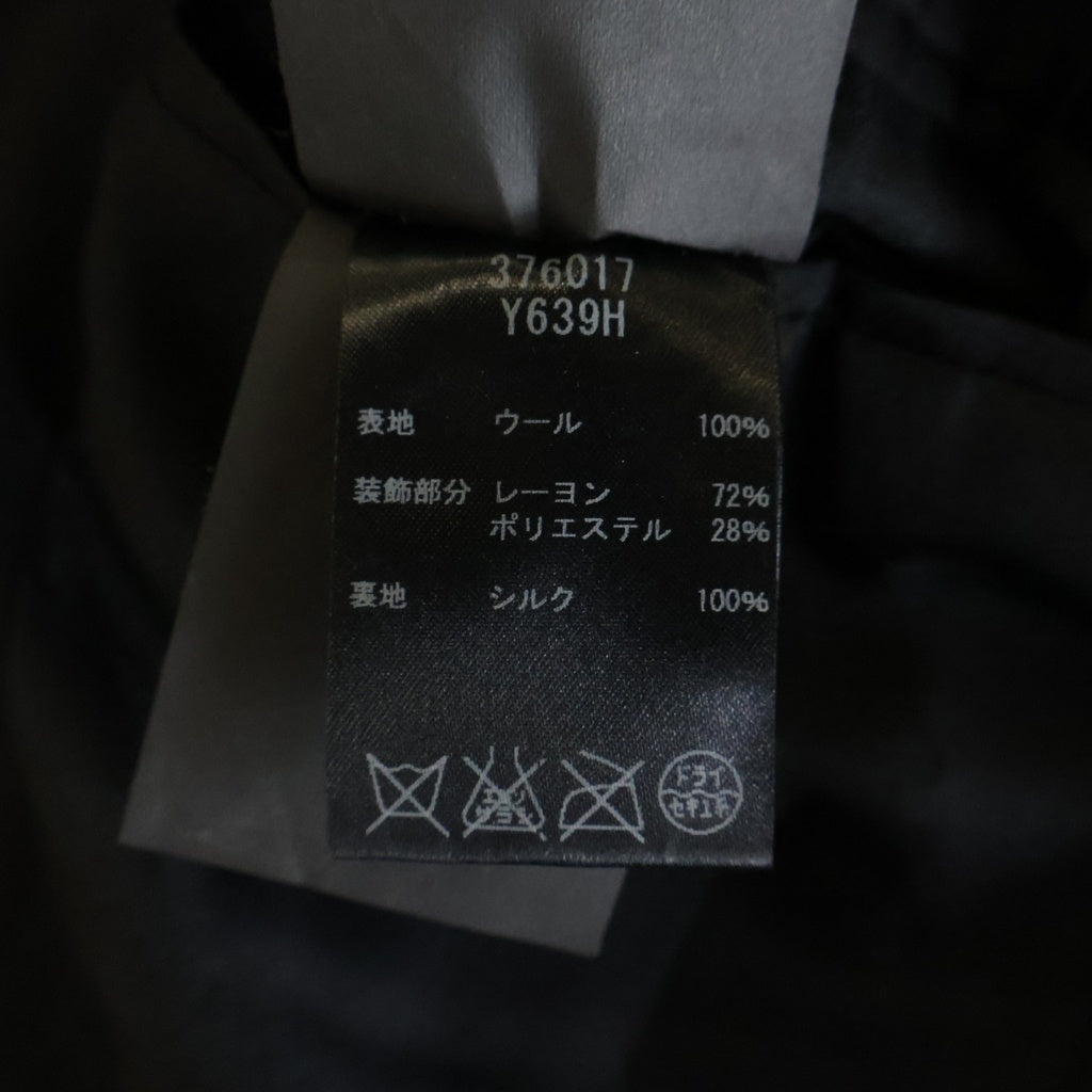 SAINT LAURENT PARIS(サンローランパリ) 15SS エディ期 ウール クロップドオフィサー ナポレオンジャケット ブラック 376017 Y639H