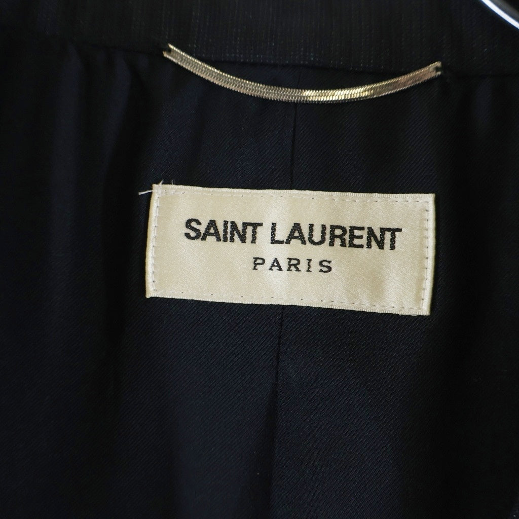 SAINT LAURENT PARIS(サンローランパリ) 13SS エディ期 ストライプ ウール 2B テーラードジャケット スラックスパンツ ブラック セットアップ 316698 YUM97