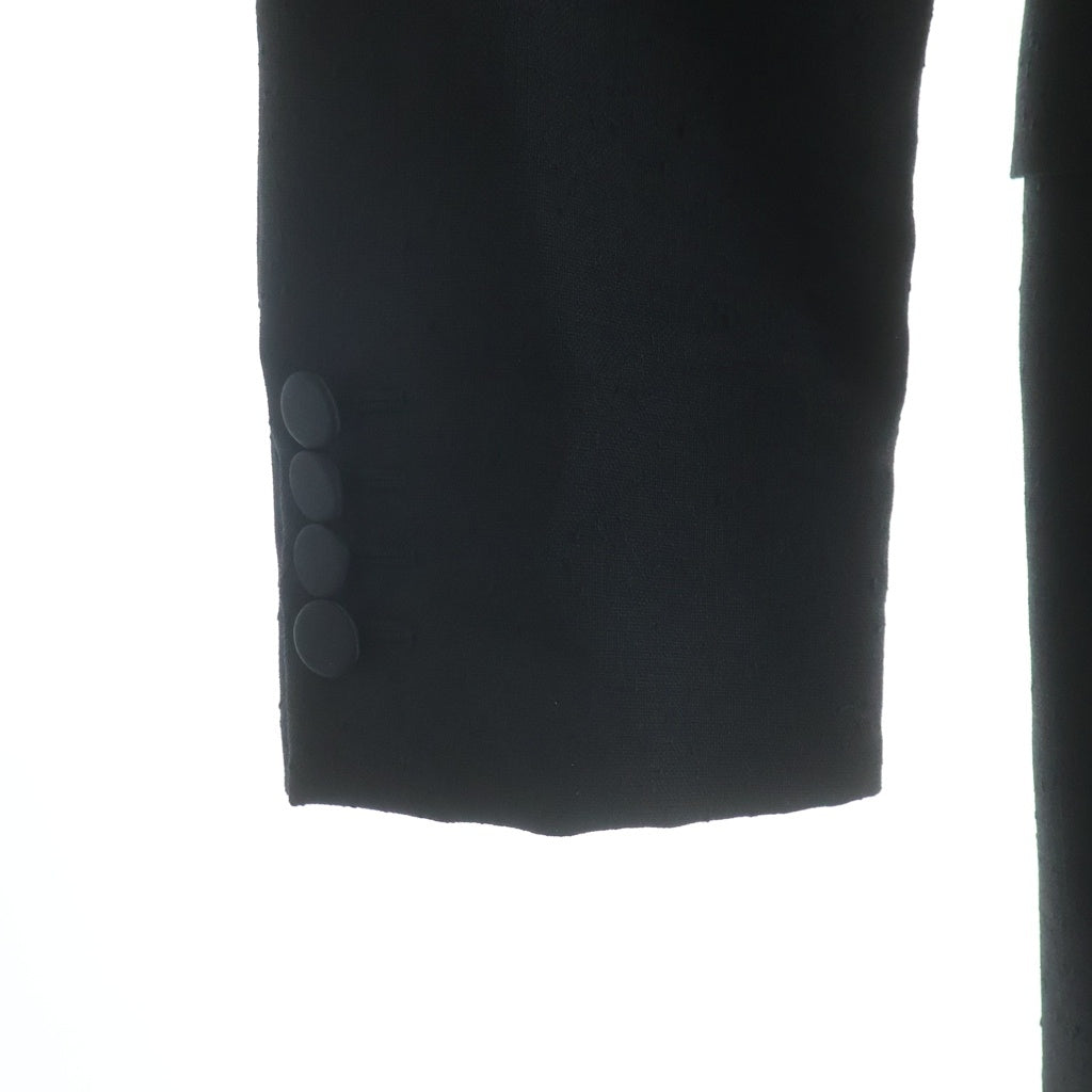 SAINT LAURENT PARIS(サンローランパリ) 13AW エディ期 シルクラペル切替 ウール 1B スモーキングジャケット テーラードジャケット ブラック 337459 YM29S