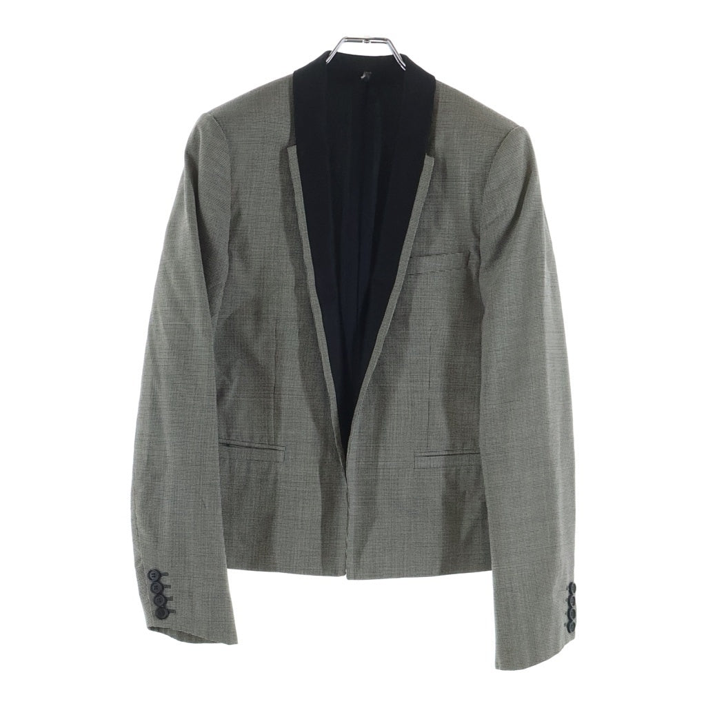 Dior HOMME(ディオールオム) 07SS エディ期 モヘヤ混 千鳥格子 スペンサージャケット テーラードジャケット グレー 7E3120300083