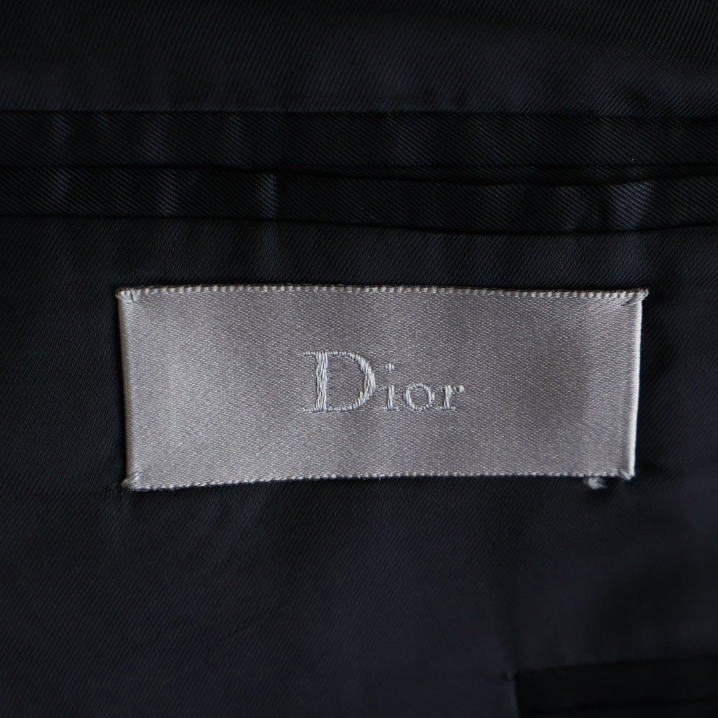 Dior HOMME(ディオールオム) 07SS エディ期 モヘヤ混 千鳥格子 スペンサージャケット テーラードジャケット グレー 7E3120300083