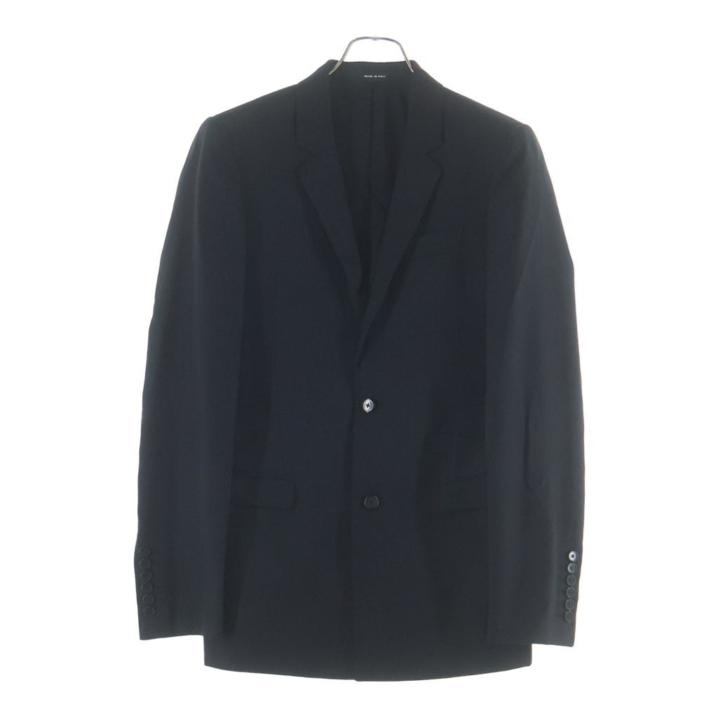 GIVENCHY(ジバンシィ) ストライプ ノッチドラペル ウール 2B シングルテーラードジャケット スラックスパンツ ブラック セットアップ GV1R2/06GV08