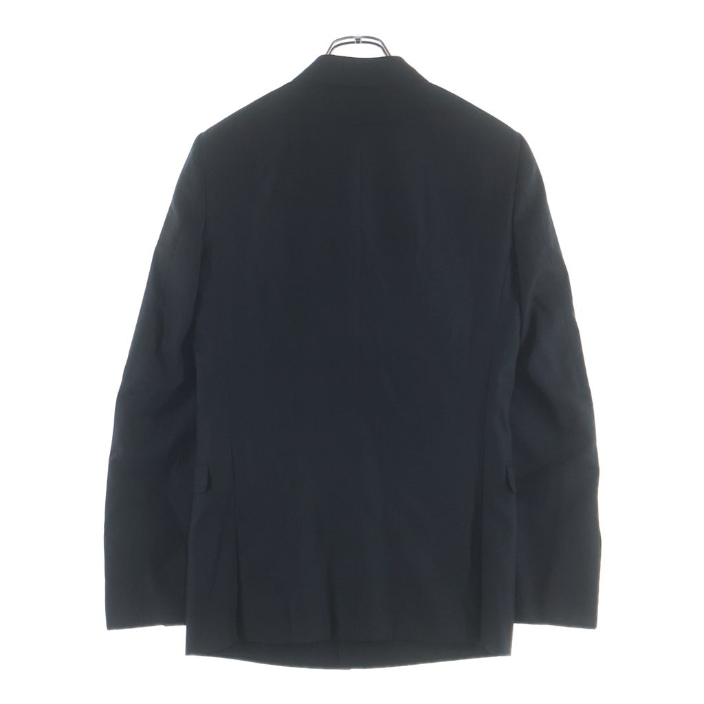 GIVENCHY(ジバンシィ) ストライプ ノッチドラペル ウール 2B シングルテーラードジャケット スラックスパンツ ブラック セットアップ GV1R2/06GV08