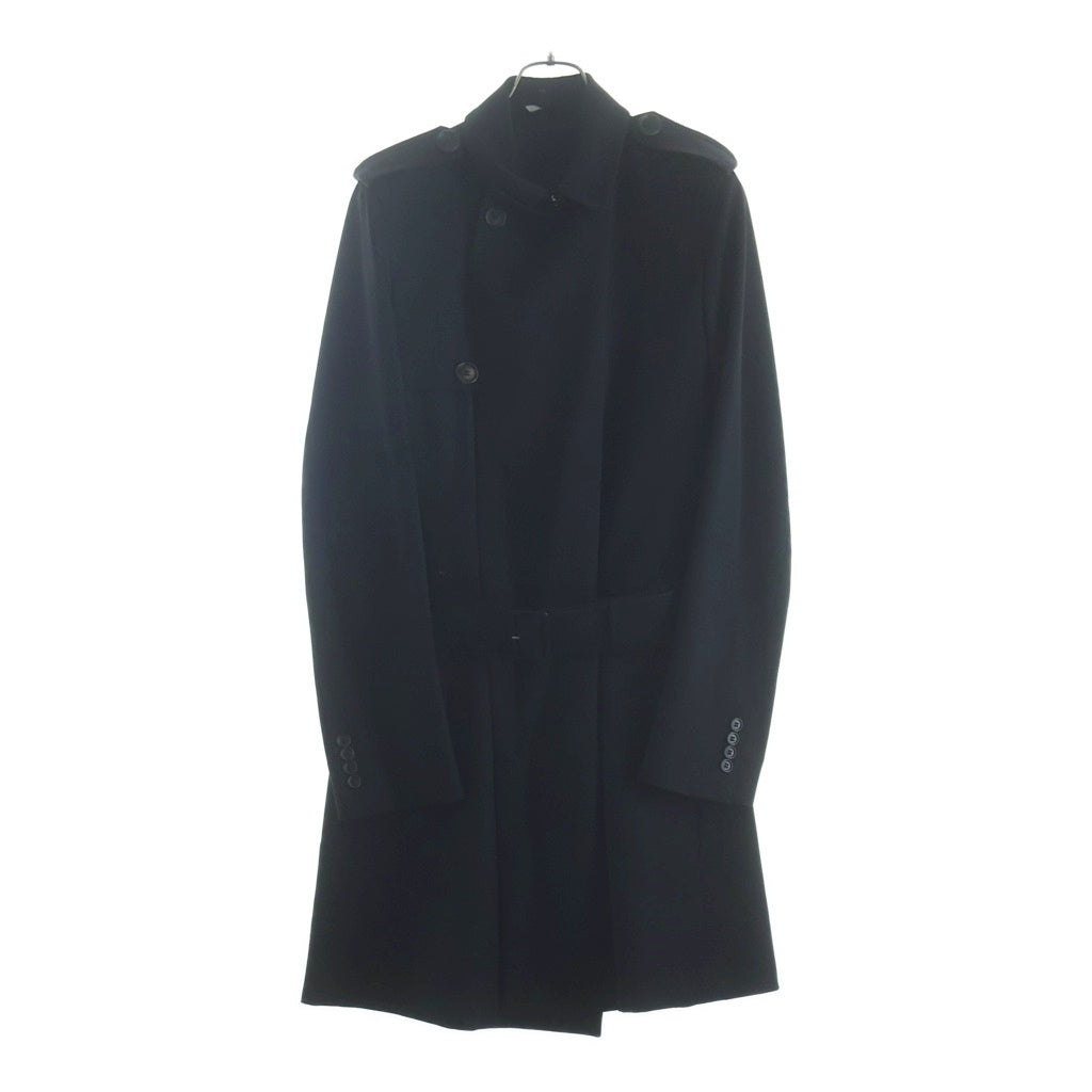 Dior HOMME(ディオールオム) 10AW エポレット ウール トレンチコート ブラック 0H3132231571