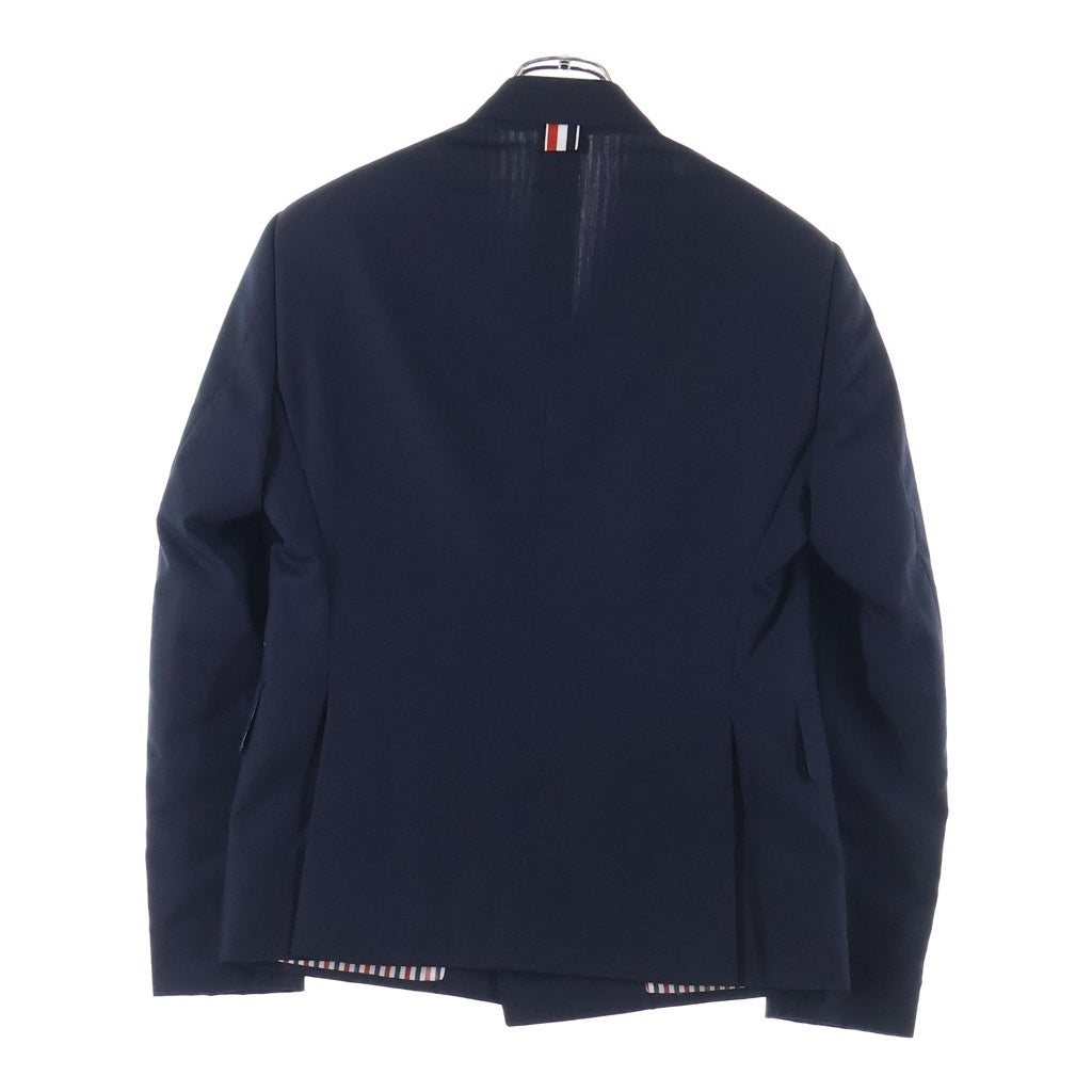 THOM BROWNE(トムブラウン) Double Breasted Blazer ウール 裏地キュプラ ダブル金釦テーラード ジャケット ネイビー MJC161A-00889415