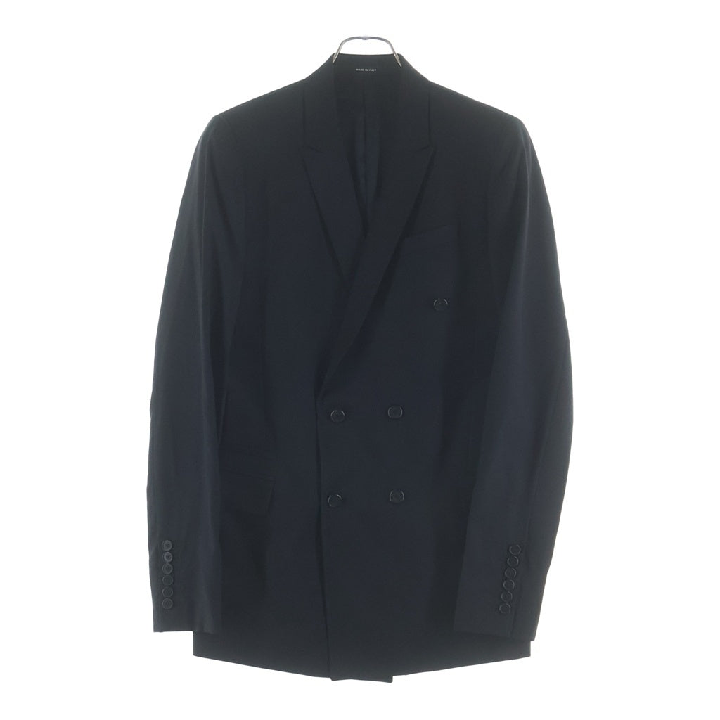 GIVENCHY(ジバンシィ) ピークドラペル ウール ダブルテーラードジャケット スラックスパンツ ブラック セットアップ GVP1G28/06GVP08