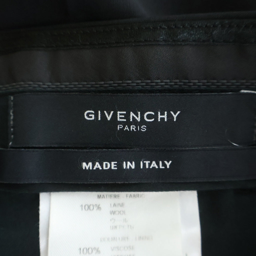 GIVENCHY(ジバンシィ) ピークドラペル ウール ダブルテーラードジャケット スラックスパンツ ブラック セットアップ GVP1G28/06GVP08
