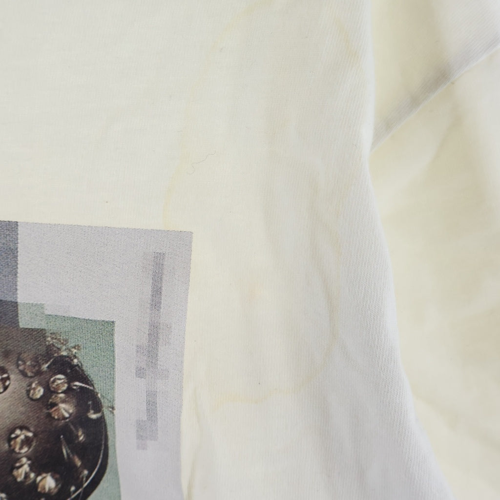 GOD SELECTION XXX(ゴッドセレクショントリプルエックス) 20AW ジジハディット フォトプリント クルーネック 半袖Tシャツ カットソー ホワイト GX-A20-ST-04