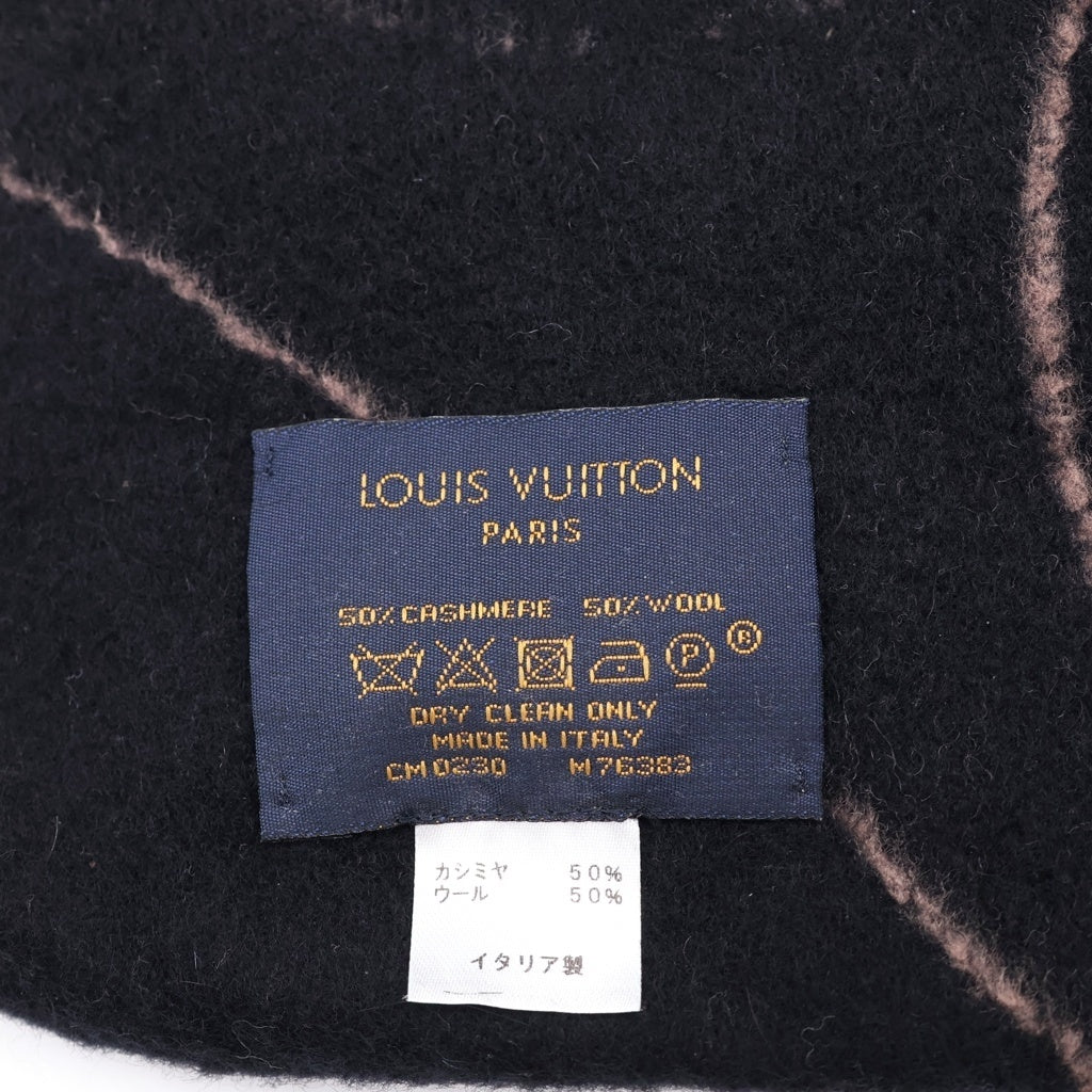 LOUIS VUITTON(ルイヴィトン) エシャルプ・ジ アルティメット カシミヤ ウール混 大判 ストール ブラック M76383 レディース