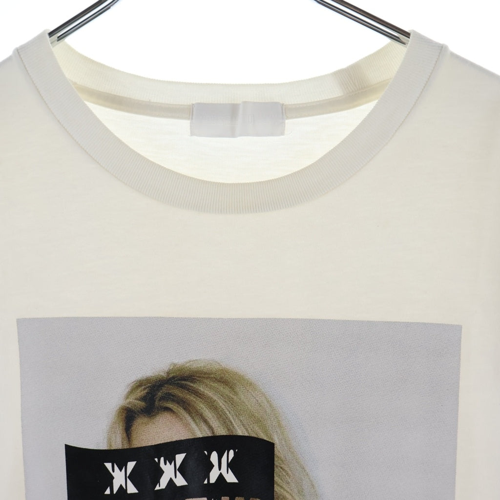 GOD SELECTION XXX(ゴッドセレクショントリプルエックス) 19SS ケイト・モス フォトプリントデザイン クルーネック 半袖Tシャツ カットソー ホワイト