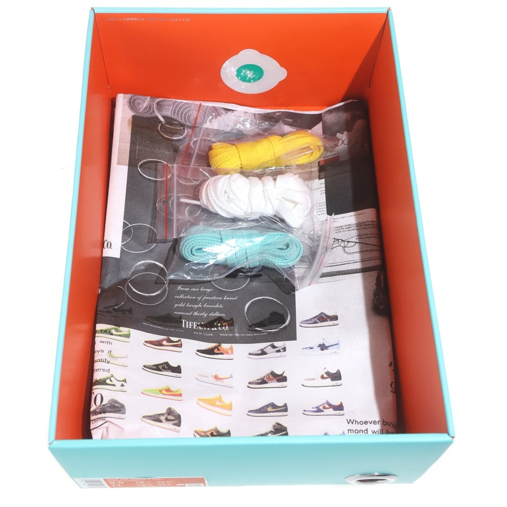 NIKE(ナイキ) ×TIFFANY & CO. AIR FORCE 1 LOW 1837 DZ1382-001 ティファニー&コー エアフォース1 ローカットスニーカー ブラック/ティファニーブルー US9.5/27.5cm