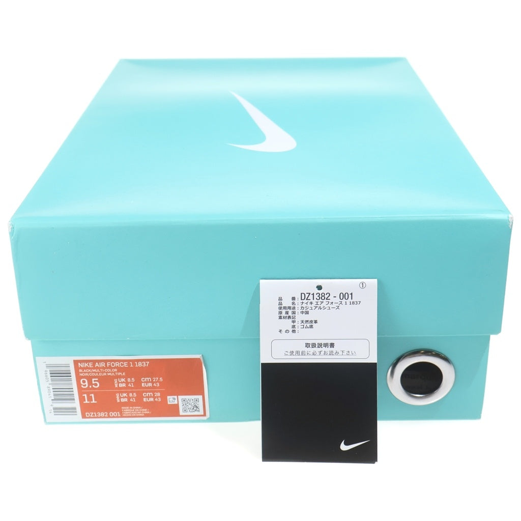 NIKE(ナイキ) ×TIFFANY & CO. AIR FORCE 1 LOW 1837 DZ1382-001 ティファニー&コー エアフォース1 ローカットスニーカー ブラック/ティファニーブルー US9.5/27.5cm