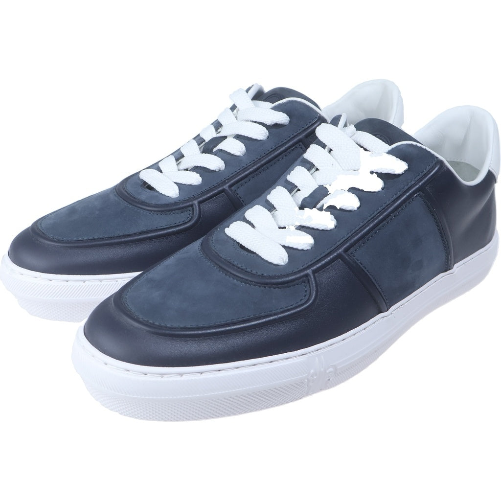 MONCLER(モンクレール) NEUE YORK ノイエヨーク レザー レースアップ ローカットスニーカー ネイビー