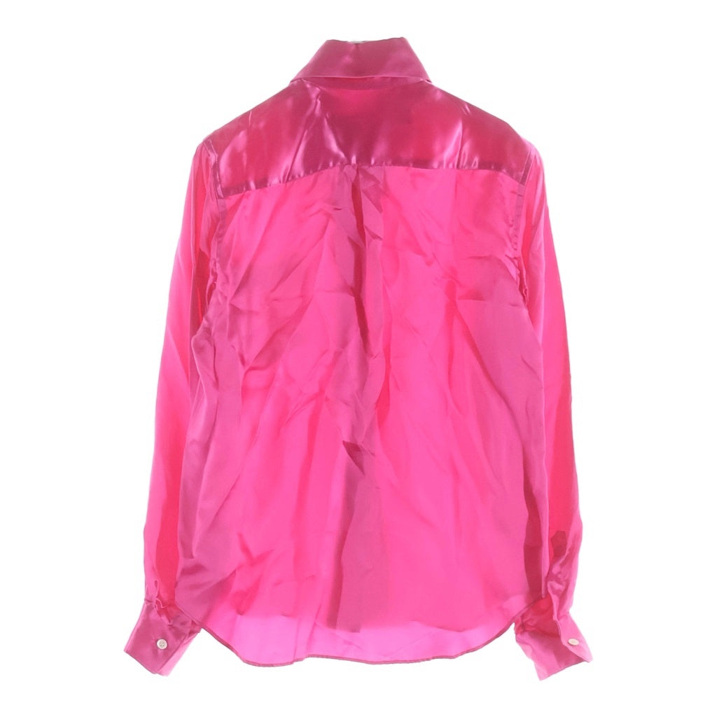 COMME des GARCONS(コムデギャルソン) 長袖シャツ サテン キュプラ ピンク レディース GC-B035 AD2001