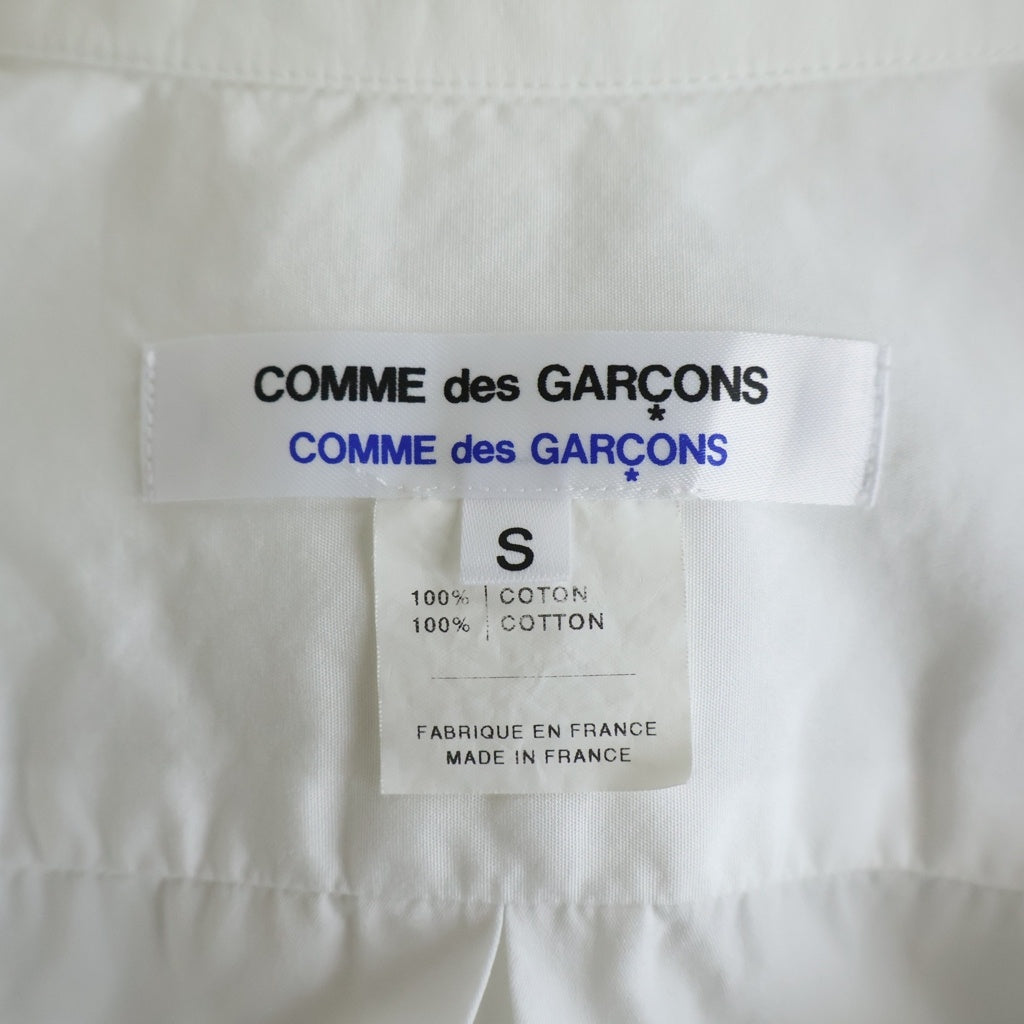 COMME des GARCONS COMME des GARCONS(コムデギャルソンコムデギャルソン) ×Disney Oswald ディズニー オズワルド ロゴ プリント ラウンドカラー 長袖シャツ ホワイト レディース