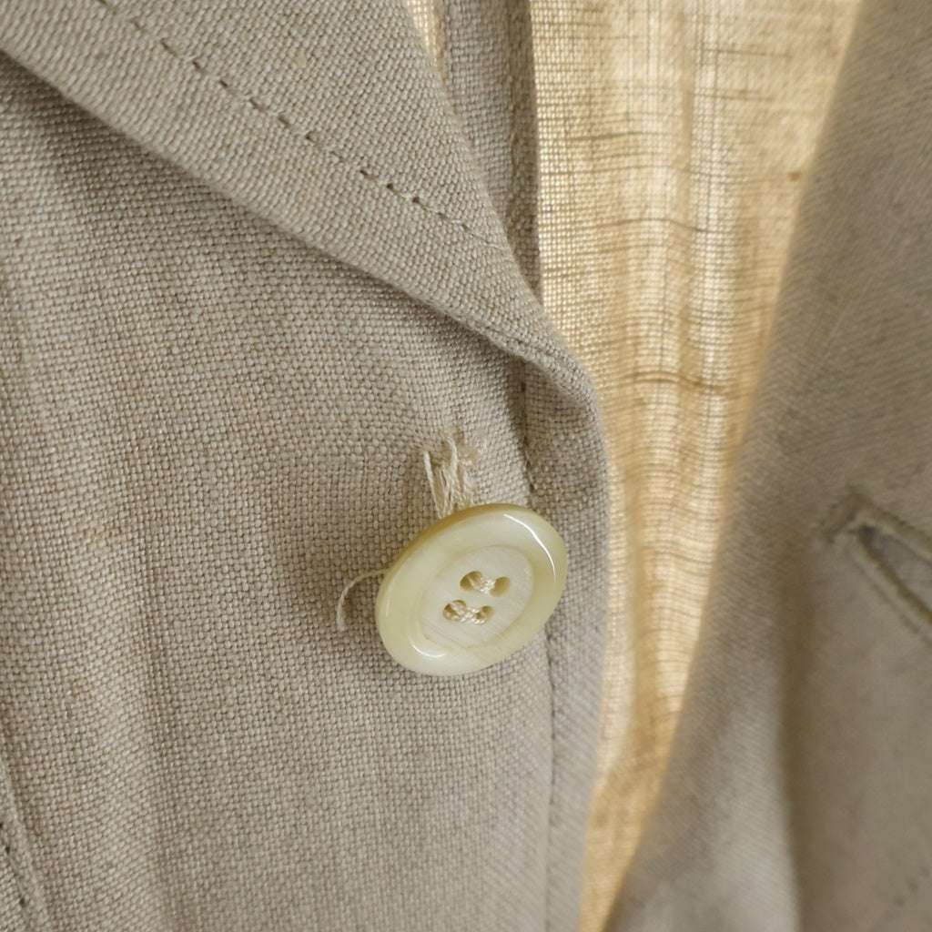 robe de chambre COMME des GARCONS(ローブドシャンブル コムデギャルソン) シングルテーラードジャケット リネン ベージュ RE-J032 AD2001 レディース