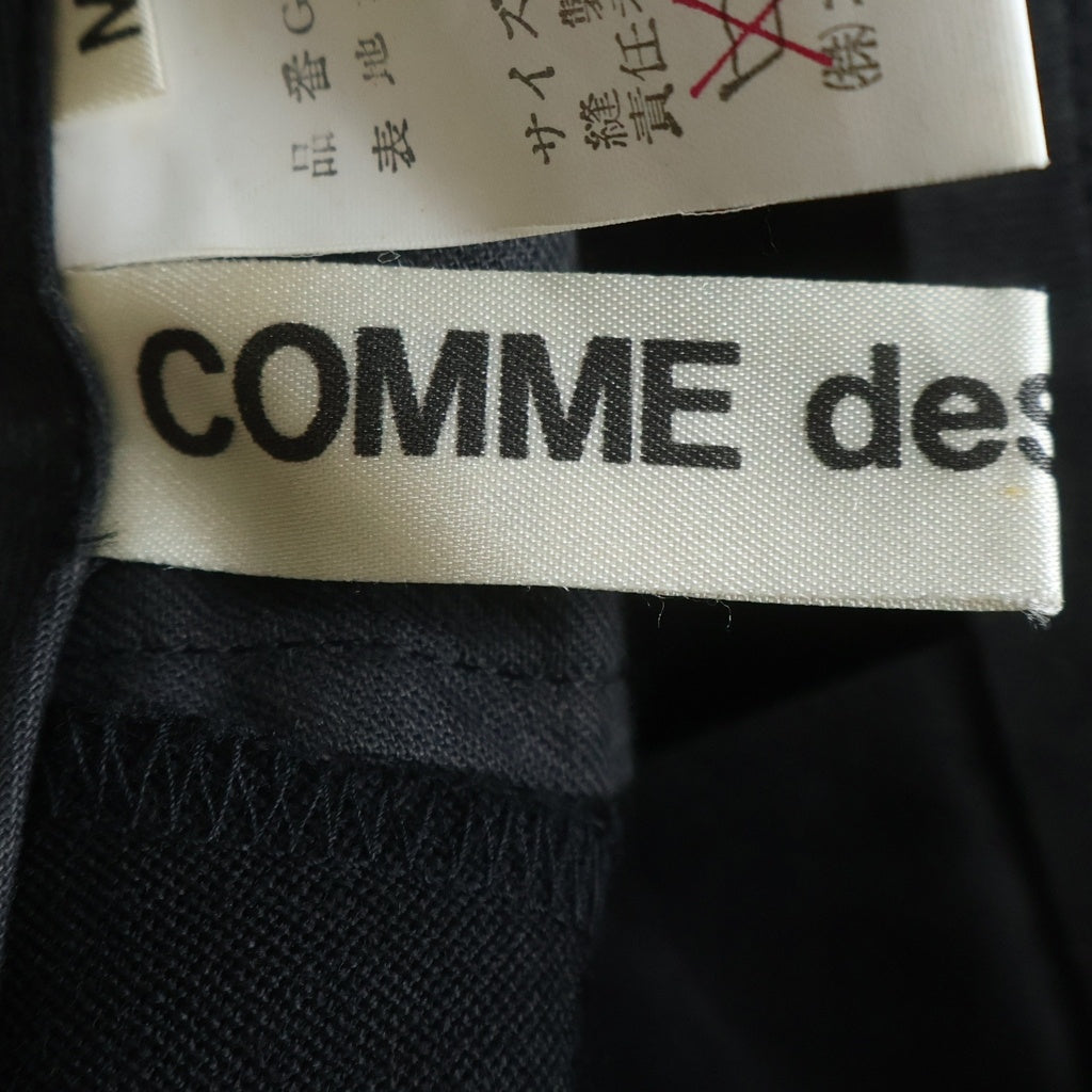 COMME des GARCONS(コムデギャルソン) 88AW シルクサイドライン 2タック ウール スラックスパンツ ブラック レディース GP-05010M AD1988