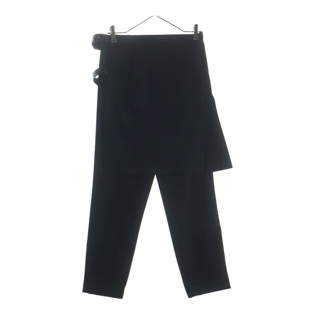 COMME des GARCONS(コムデギャルソン) ウール ラップスカート ドッキング レイヤードパンツ ブラック レディース GZ-P002 AD2001