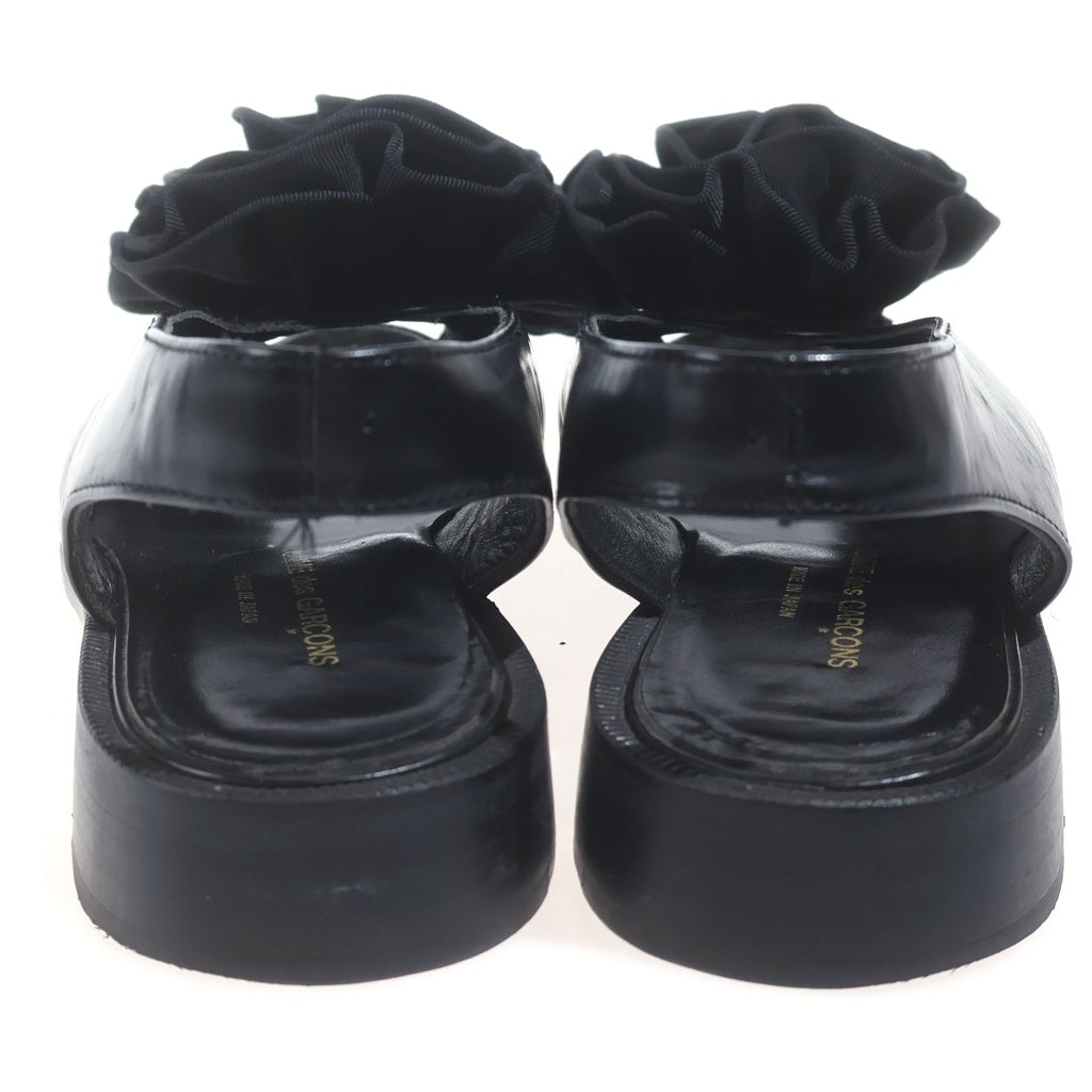 COMME des GARCONS(コムデギャルソン) フラワーコサージュ レザー シューズ パンプス ブラック レディース