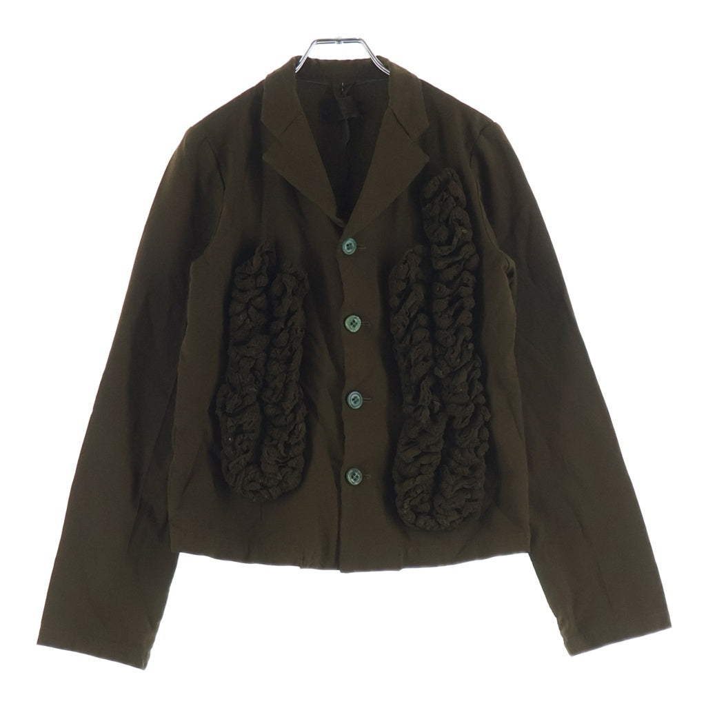 robe de chambre COMME des GARCONS(ローブドシャンブル コムデギャルソン) フリル装飾 ポリエステル ジャケット カーキ RJ-100370 AD1999 レディース