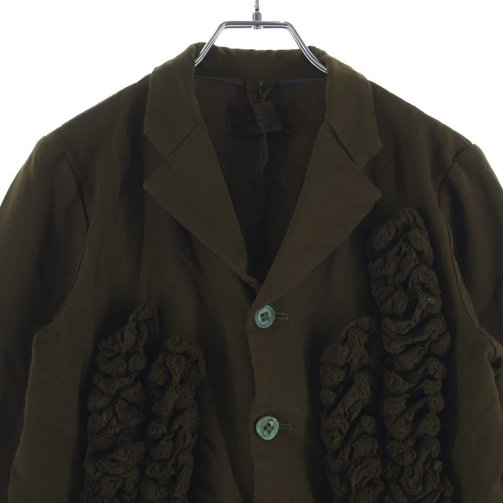 robe de chambre COMME des GARCONS(ローブドシャンブル コムデギャルソン) フリル装飾 ポリエステル ジャケット カーキ RJ-100370 AD1999 レディース