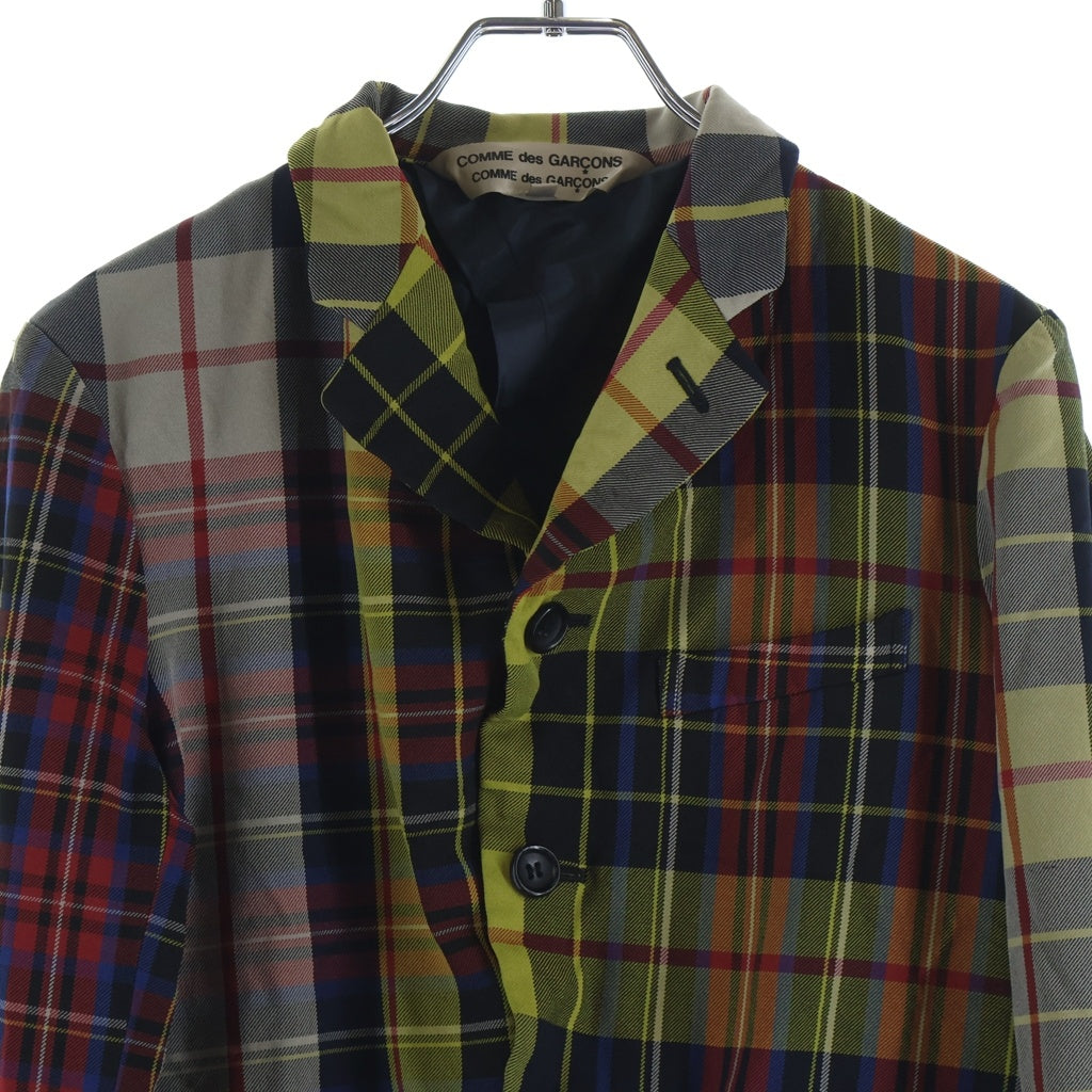 COMME des GARCONS COMME des GARCONS(コムデギャルソンコムデギャルソン) 07AW タータンチェック ポリ縮絨 テーラードジャケット マルチ レディース RT-J031 AD2007