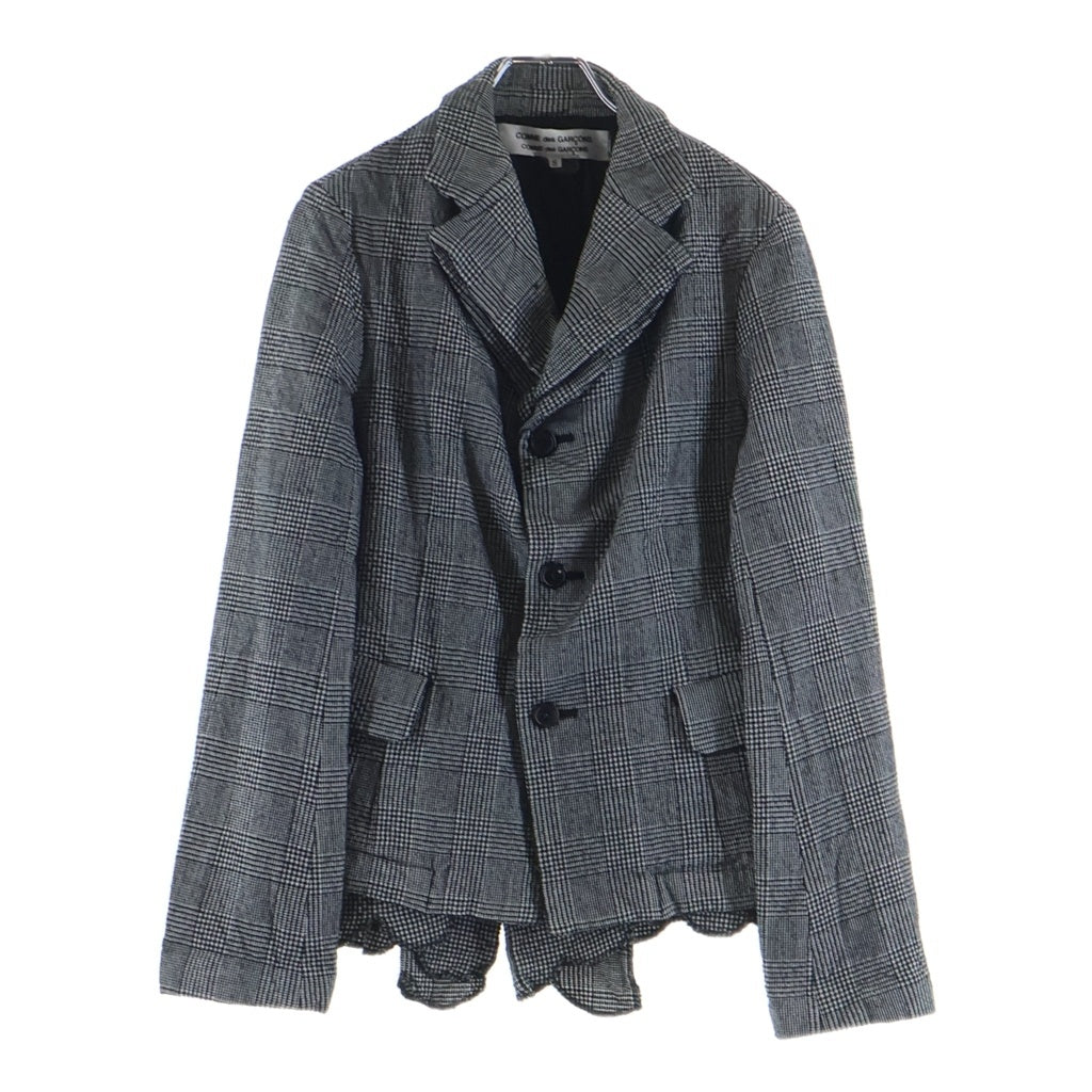 COMME des GARCONS COMME des GARCONS(コムデギャルソンコムデギャルソン) 11AW 千鳥格子 ウール ポリエステル レイヤード テーラードジャケット グレー レディース RH-J020 AD2011