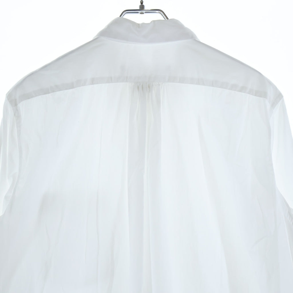 COMME des GARCONS COMME des GARCONS(コムデギャルソンコムデギャルソン) フランス製 ギャザースリーブ コットン ロング長袖シャツ ワンピース ホワイト レディース W13B021-2