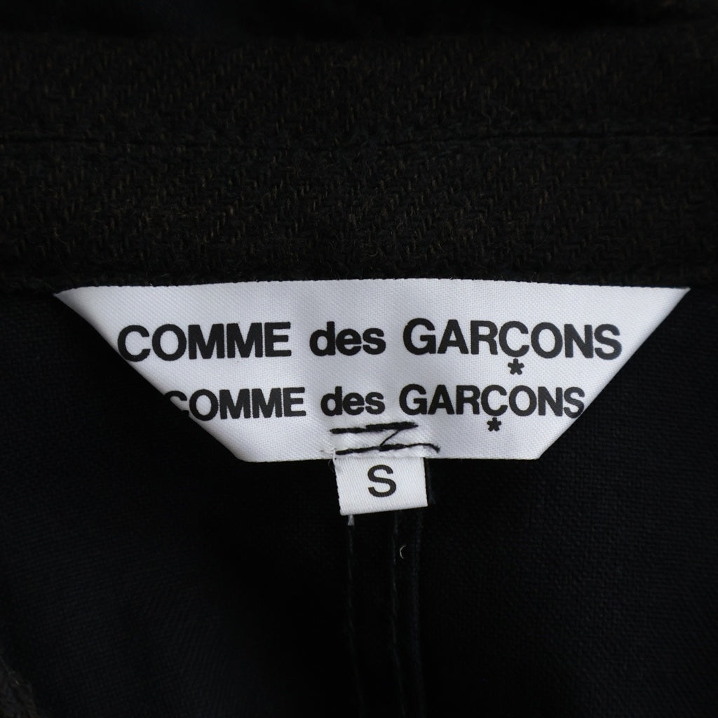 COMME des GARCONS COMME des GARCONS(コムデギャルソンコムデギャルソン) 10AW コットン ウール切替 3B テーラードジャケット ブラック/ブラウン レディース RF-J016 AD2010