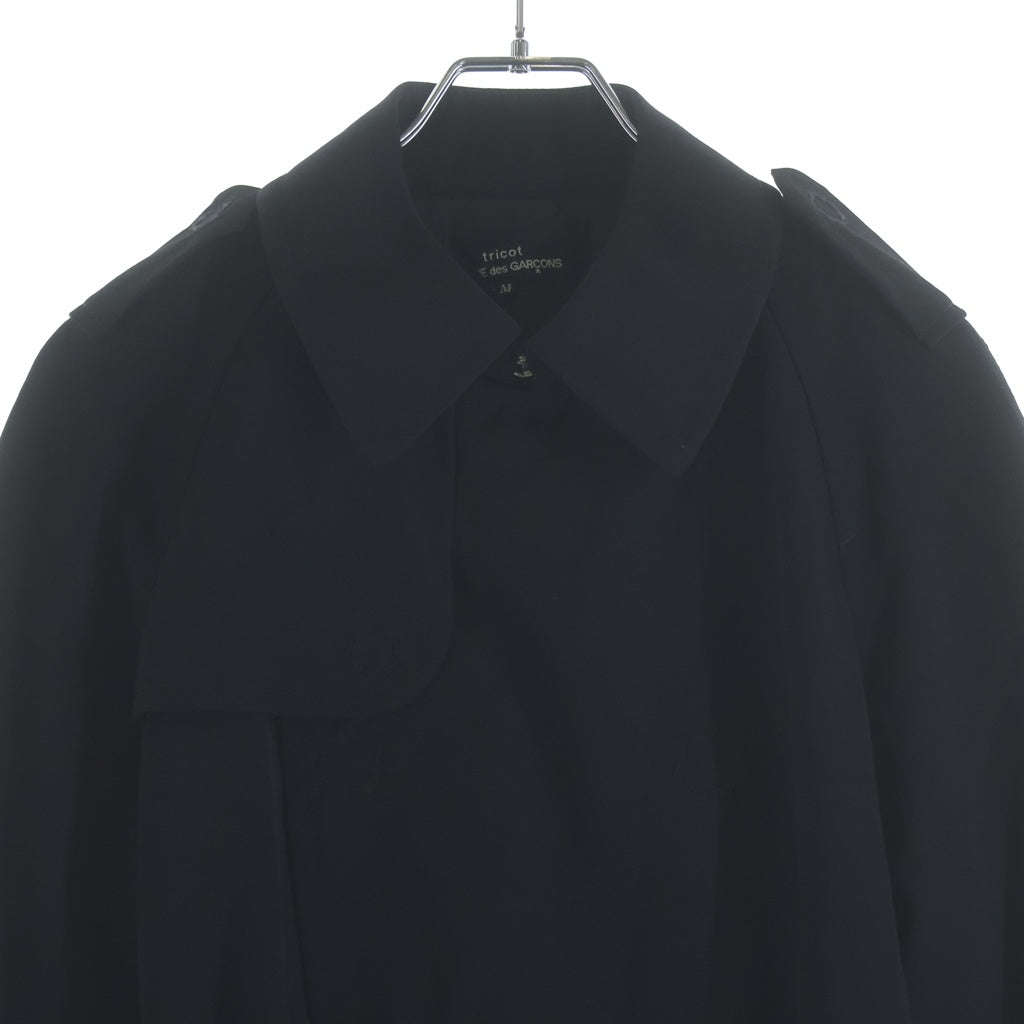 tricot COMME des GARCONS(トリコ コム デ ギャルソン) 04AW スナップボタン ショート トレンチコート ブラック レディース TN-C025 AD2004