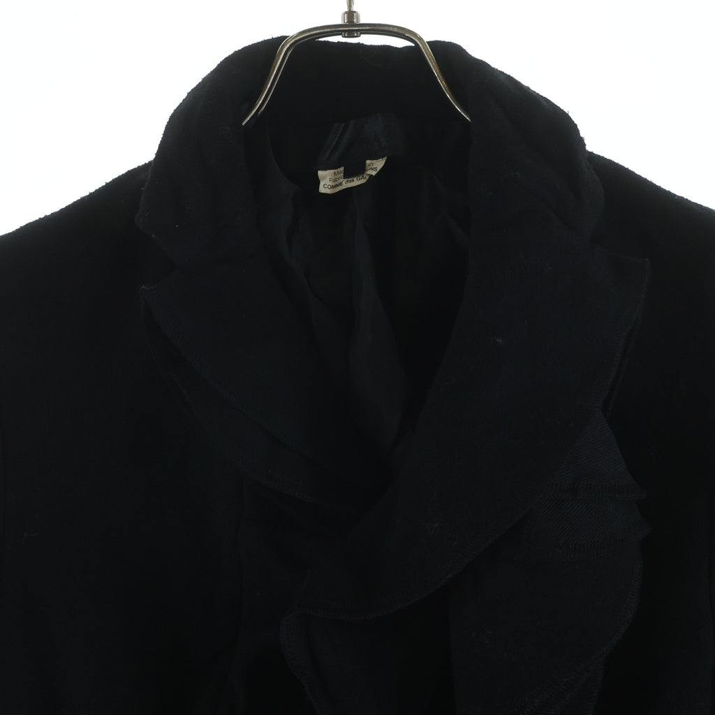 COMME des GARCONS COMME des GARCONS(コムデギャルソンコムデギャルソン) 11AW ポリエステル 縮絨 アシンメトリー フリル 4B ジャケット ブラック レディース RH-J002 AD2011