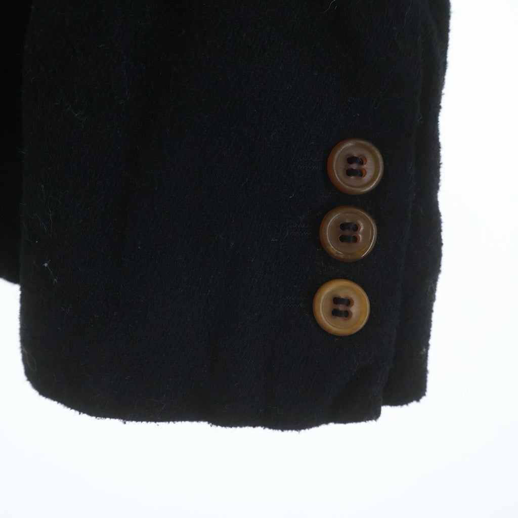 COMME des GARCONS COMME des GARCONS(コムデギャルソンコムデギャルソン) 11AW ポリエステル 縮絨 アシンメトリー フリル 4B ジャケット ブラック レディース RH-J002 AD2011