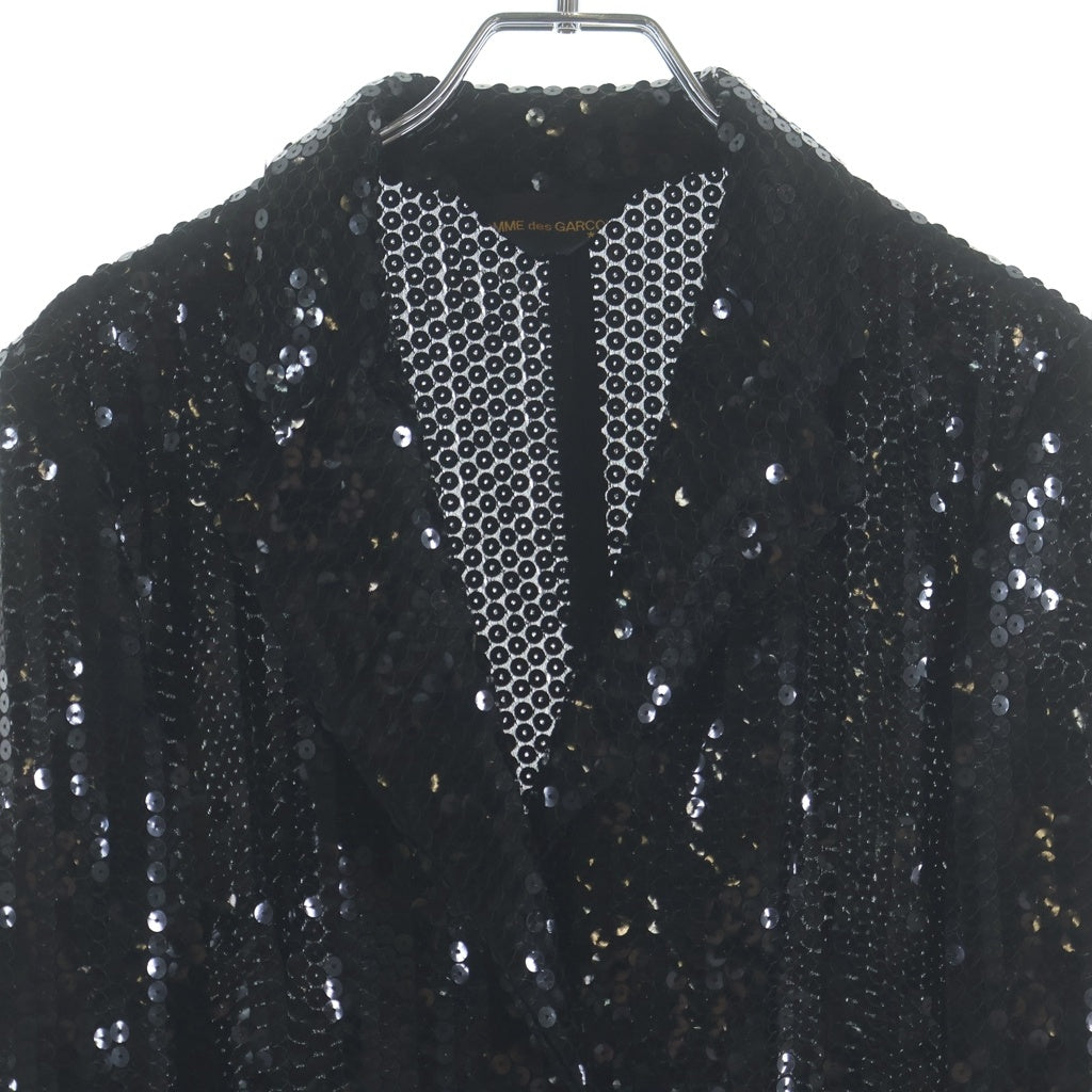 COMME des GARCONS(コムデギャルソン) 02AW スパンコール テーラードジャケット ブラック レディース GG-J050 AD2002