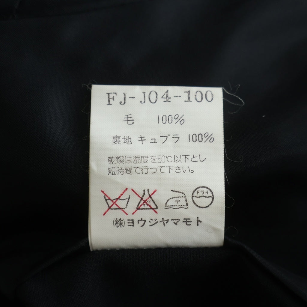 Yohji Yamamoto(ヨウジヤマモト) 多連ボタン ウール テーラードジャケット ブラック レディース FJ-J04-100