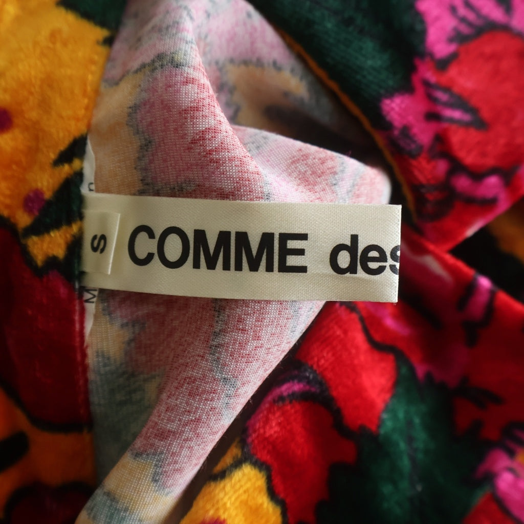 COMME des GARCONS(コムデギャルソン) 12AW ベルベット フラワー 花柄 総柄 レーヨン 長袖シャツ マルチ レディース GJ-B036 AD2012