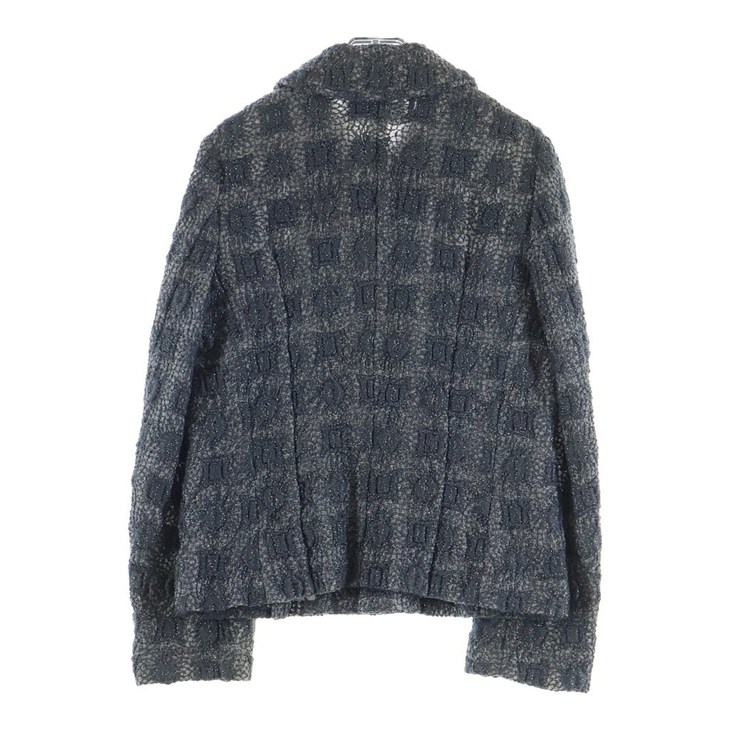 COMME des GARCONS(コムデギャルソン) 95SS グリッター ジャガード ラウンドカラー ジャケット グレー レディース GJ-04034S AD1995