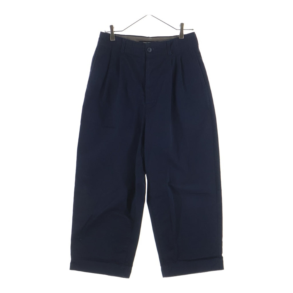 JUNYA WATANABE COMME des GARCONS(ジュンヤワタナベ コムデギャルソン) 10AW コットン 変形ツイスト 2タック ワイドパンツ ネイビー レディース JF-P009 AD2010