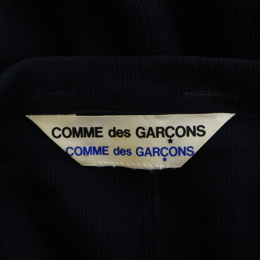 COMME des GARCONS COMME des GARCONS(コムデギャルソンコムデギャルソン) ビジュー装飾 パッチワーク シースルー シアーブラウス 長袖シャツ ネイビー レディース