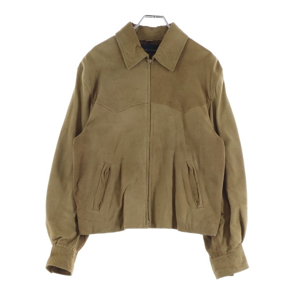 COMME des GARCONS(コムデギャルソン) スウェードレザー ウエスタンジャケット ブルゾン ベージュ レディース KL-95102M AD1989