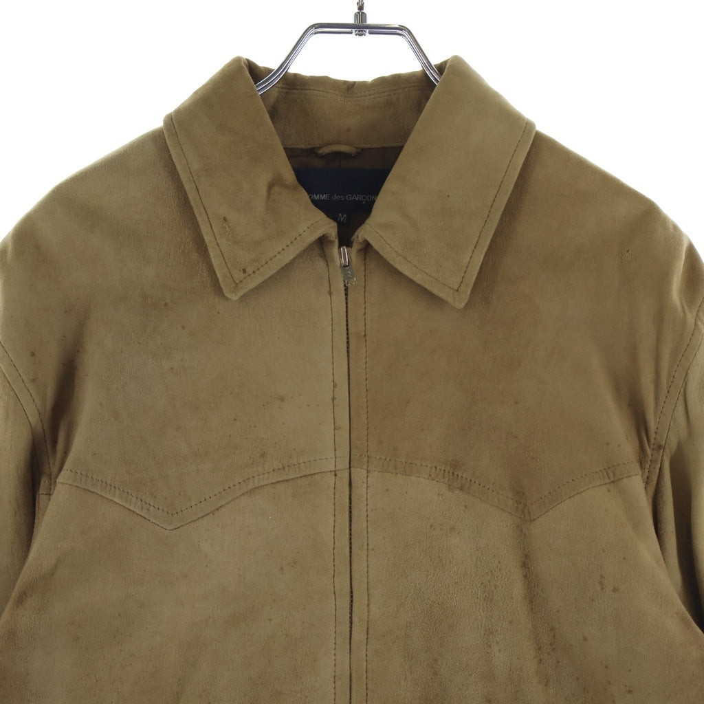 COMME des GARCONS(コムデギャルソン) スウェードレザー ウエスタンジャケット ブルゾン ベージュ レディース KL-95102M AD1989