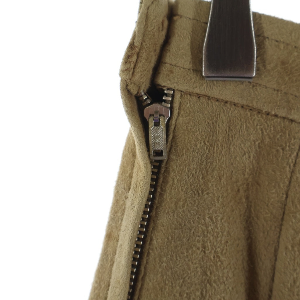 COMME des GARCONS(コムデギャルソン) スウェードレザー ボックスプリーツ スカート ベージュ レディース KL-95201L AD1989