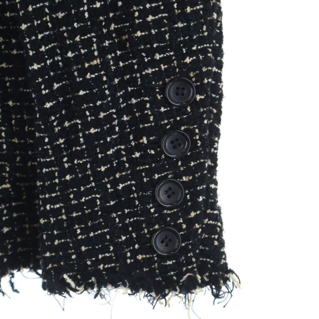 JUNYA WATANABE COMME des GARCONS(ジュンヤワタナベ コムデギャルソン) 05SS ツイード 1B テーラードジャケット ブラック/ホワイト レディース JO-J023 AD2004