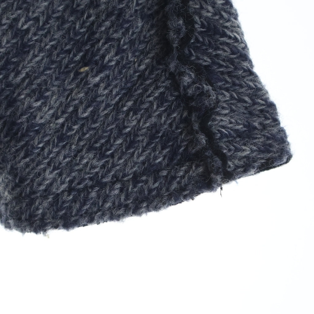 COMME des GARCONS(コムデギャルソン) 14AW ウールニット 丸襟 ダブルブレスト オーバーサイズ ビーコート グレー レディース GN-C008 AD2014
