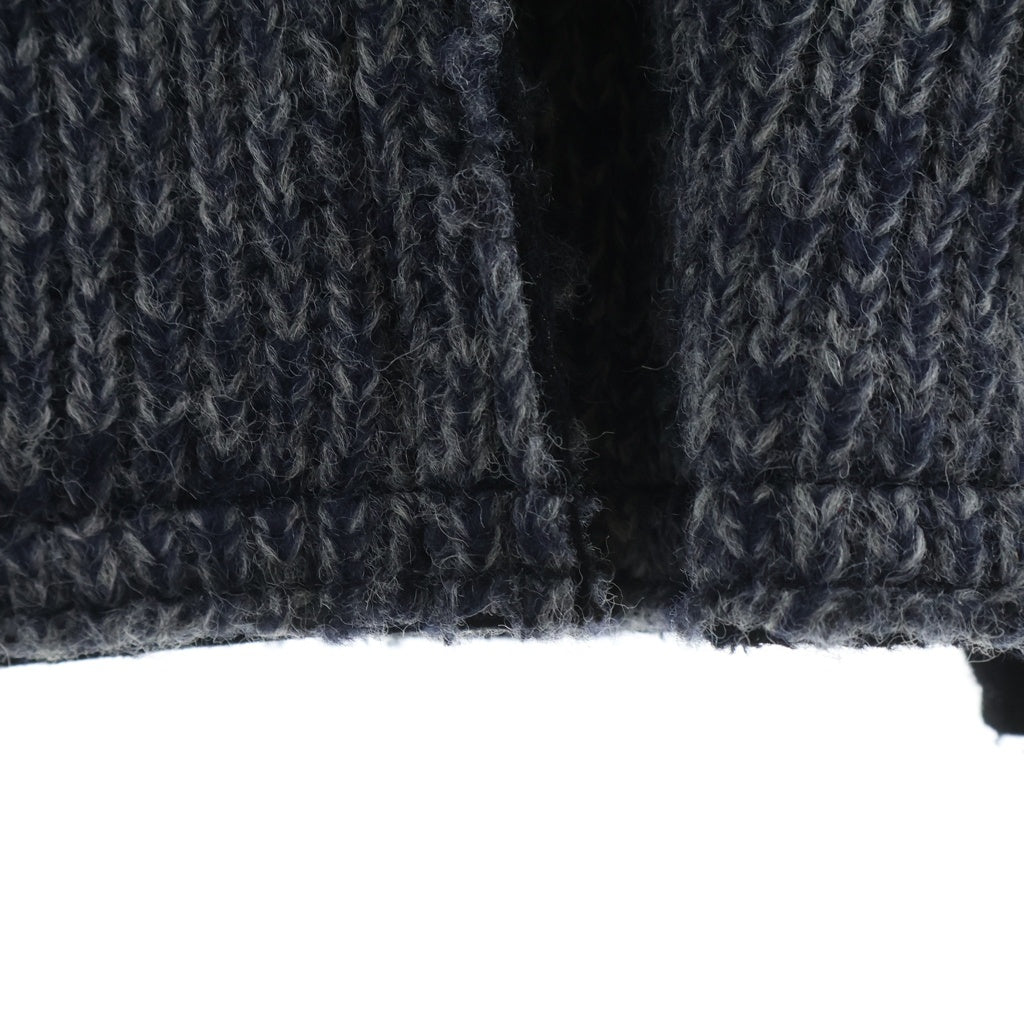 COMME des GARCONS(コムデギャルソン) 14AW ウールニット 丸襟 ダブルブレスト オーバーサイズ ビーコート グレー レディース GN-C008 AD2014