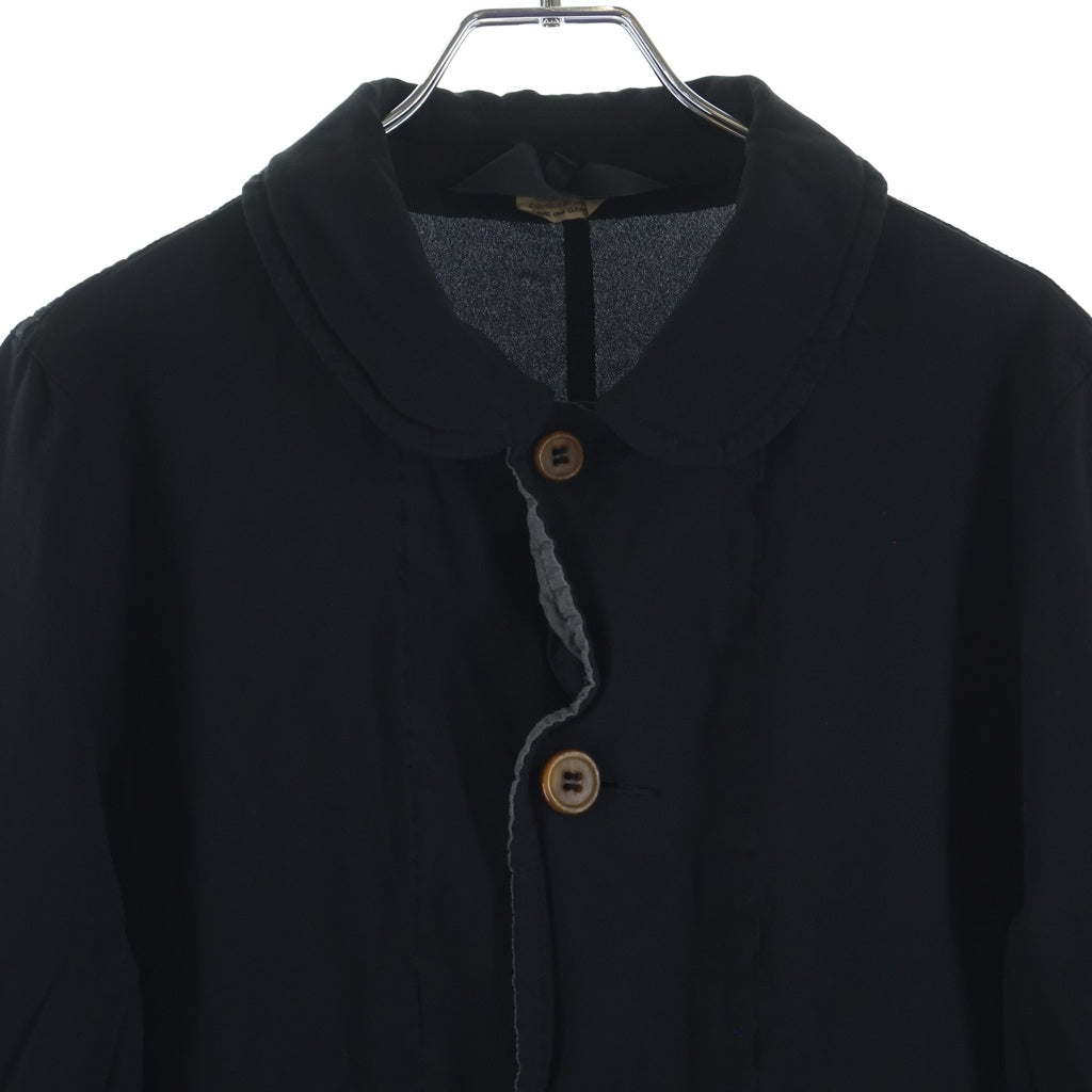 COMME des GARCONS COMME des GARCONS(コムデギャルソンコムデギャルソン) 15AW ポリ縮絨 ラウンドカラー コート ブラック レディース
