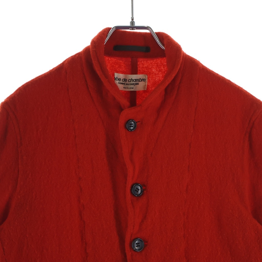 robe de chambre COMME des GARCONS(ローブドシャンブル コムデギャルソン) ウール 縮絨 テーラードジャケット レッド レディース RJ-040090 AD1998
