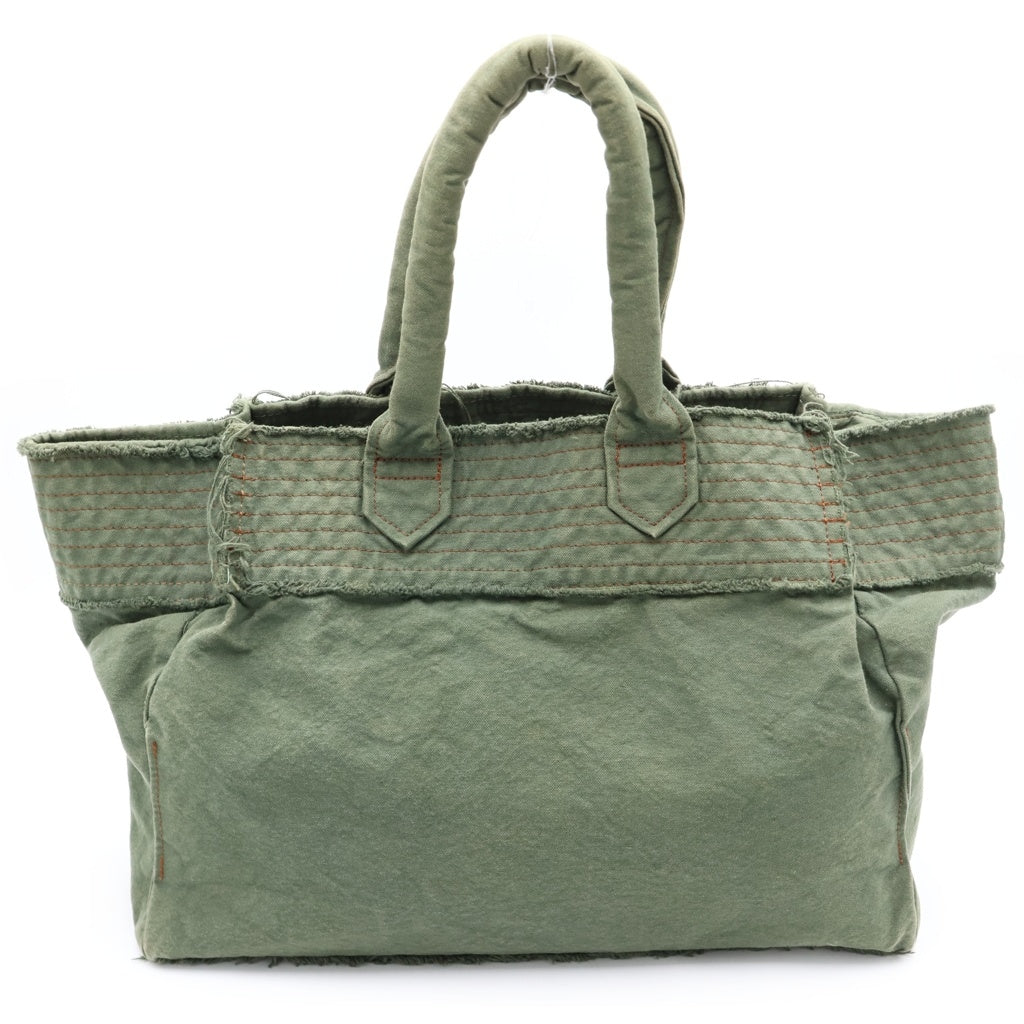 tricot COMME des GARCONS(トリコ コム デ ギャルソン) ブラウンステッチ キャンバス トートバッグ ハンドバッグ カーキ TO-K206