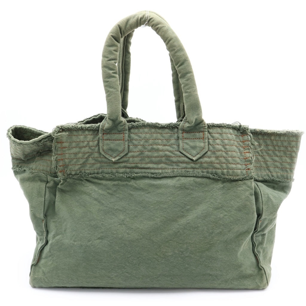 tricot COMME des GARCONS(トリコ コム デ ギャルソン) ブラウンステッチ キャンバス トートバッグ ハンドバッグ カーキ TO-K206