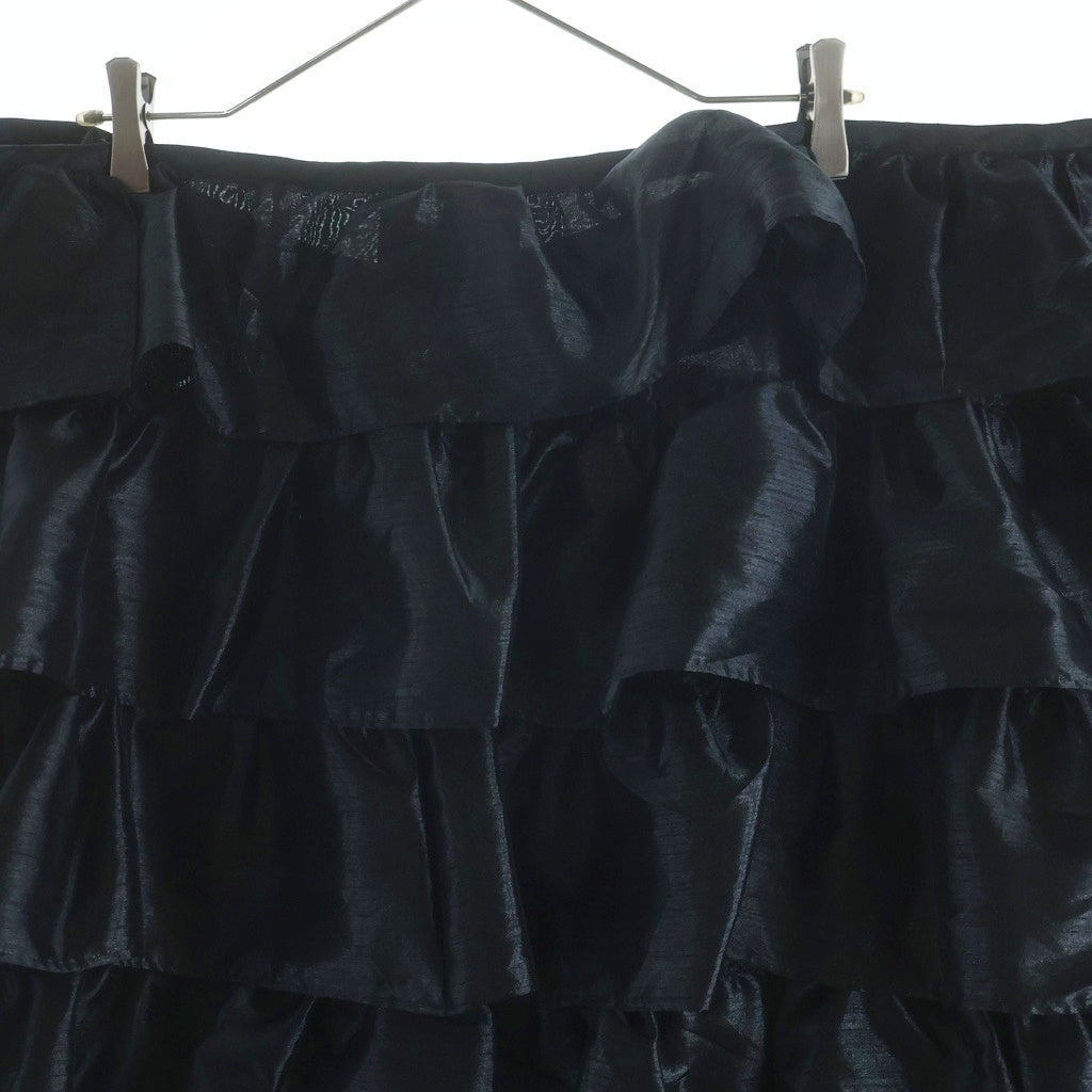 robe de chambre COMME des GARCONS(ローブドシャンブル コムデギャルソン) 01AW ポリエステル フリル ティアードスカート ブラック レディース RC-S049 AD2001