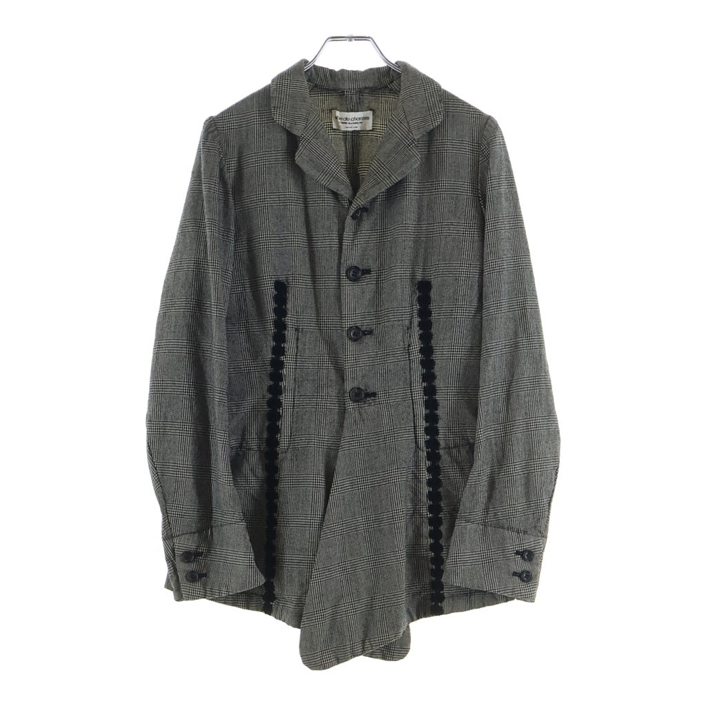 robe de chambre COMME des GARCONS(ローブドシャンブル コムデギャルソン) ウールグレンチェック 4B ジャケット グレー レディース RJ-040380 AD1999